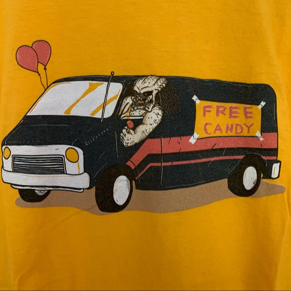 “Free Candy” tshirt featuring the Predator Alien